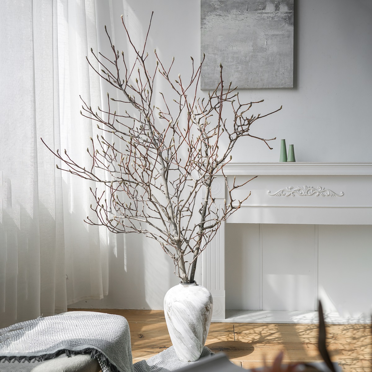 干枝插花材料天然植物居家中式