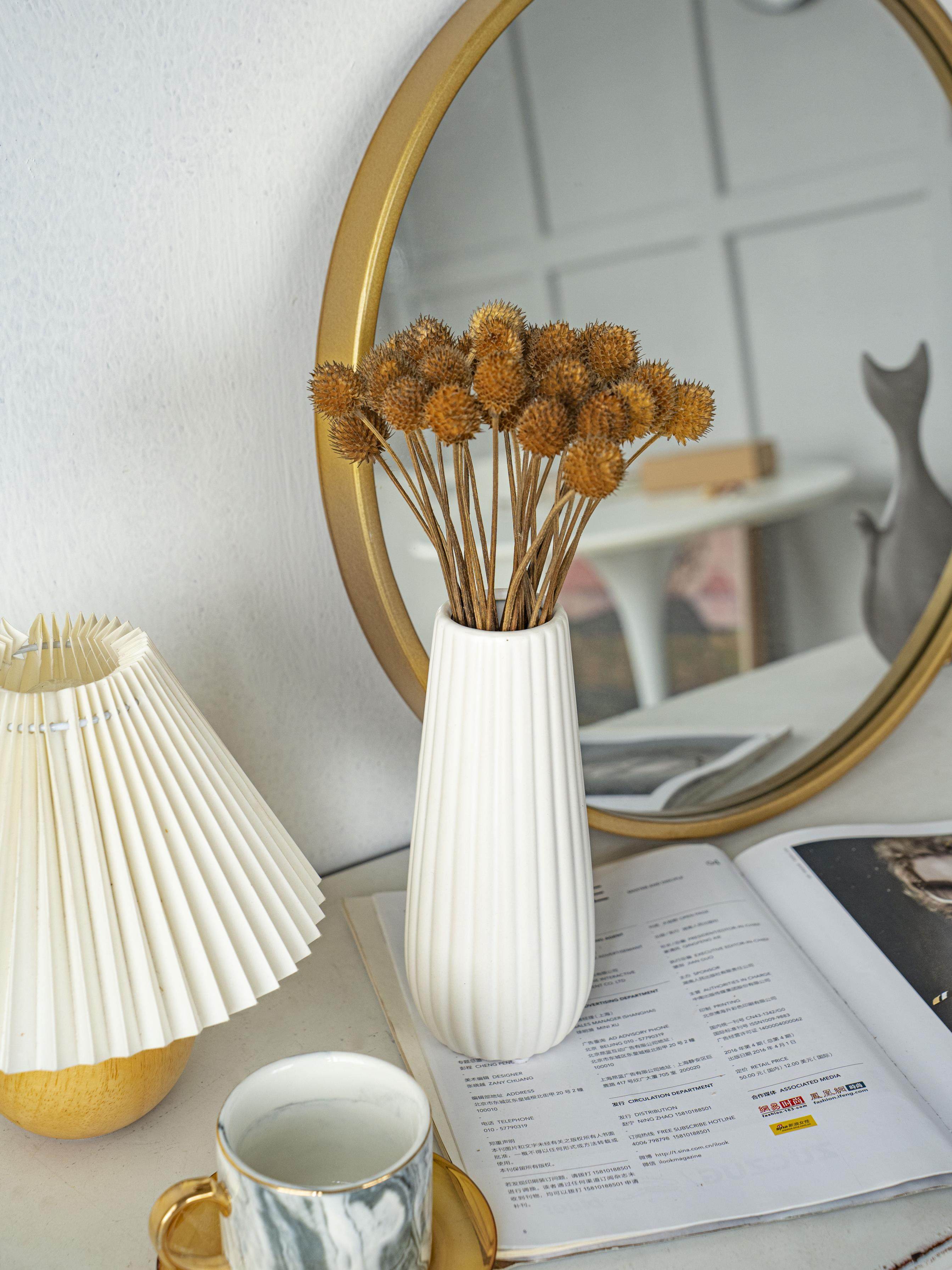 北欧风天然真花草莓果干花插花干花花束客厅摆设