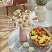 北欧干燥花手工果实果壳花干花软装 设计配饰植物家居饰品松桐果花