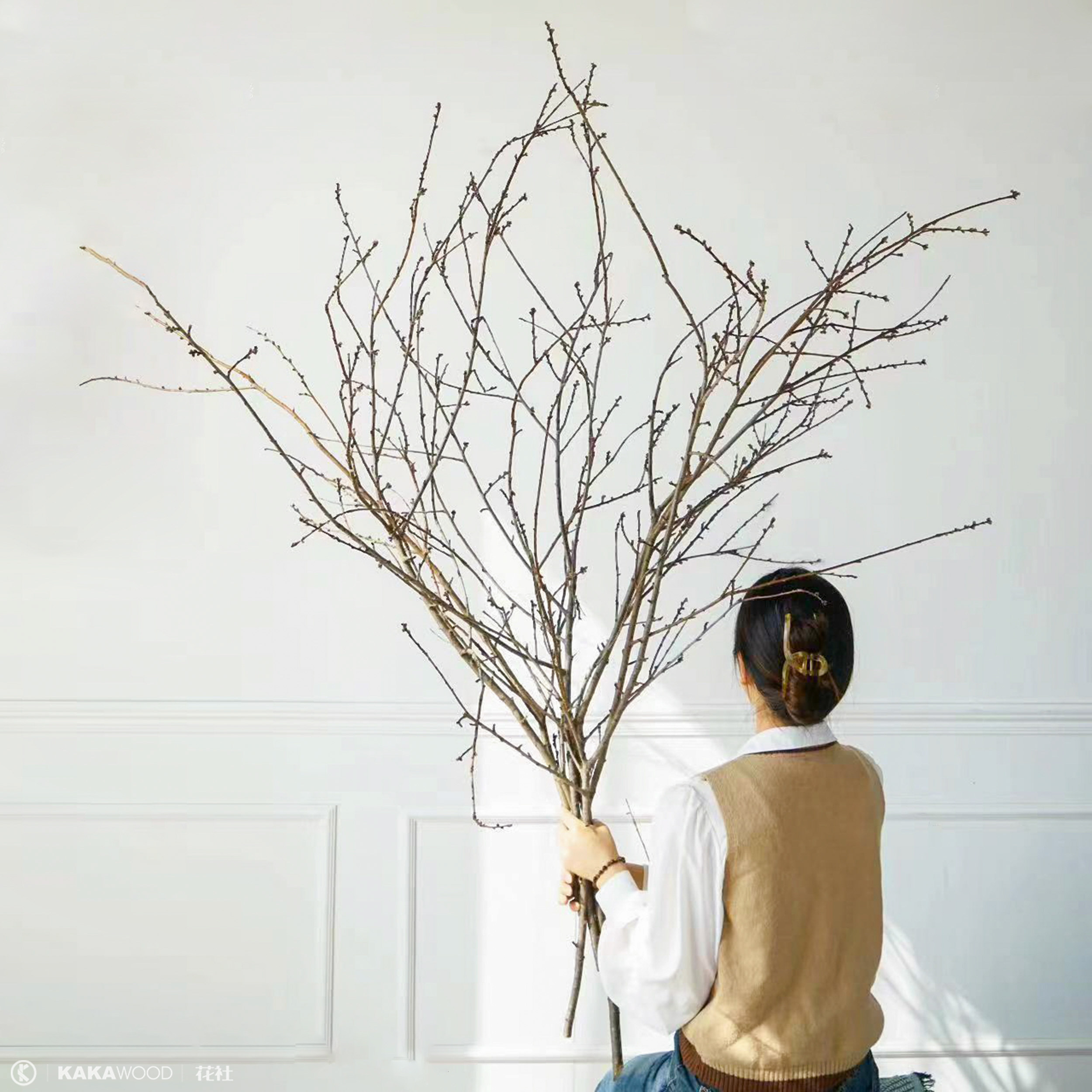 餐桌室内搭配美感装饰花材桃枝