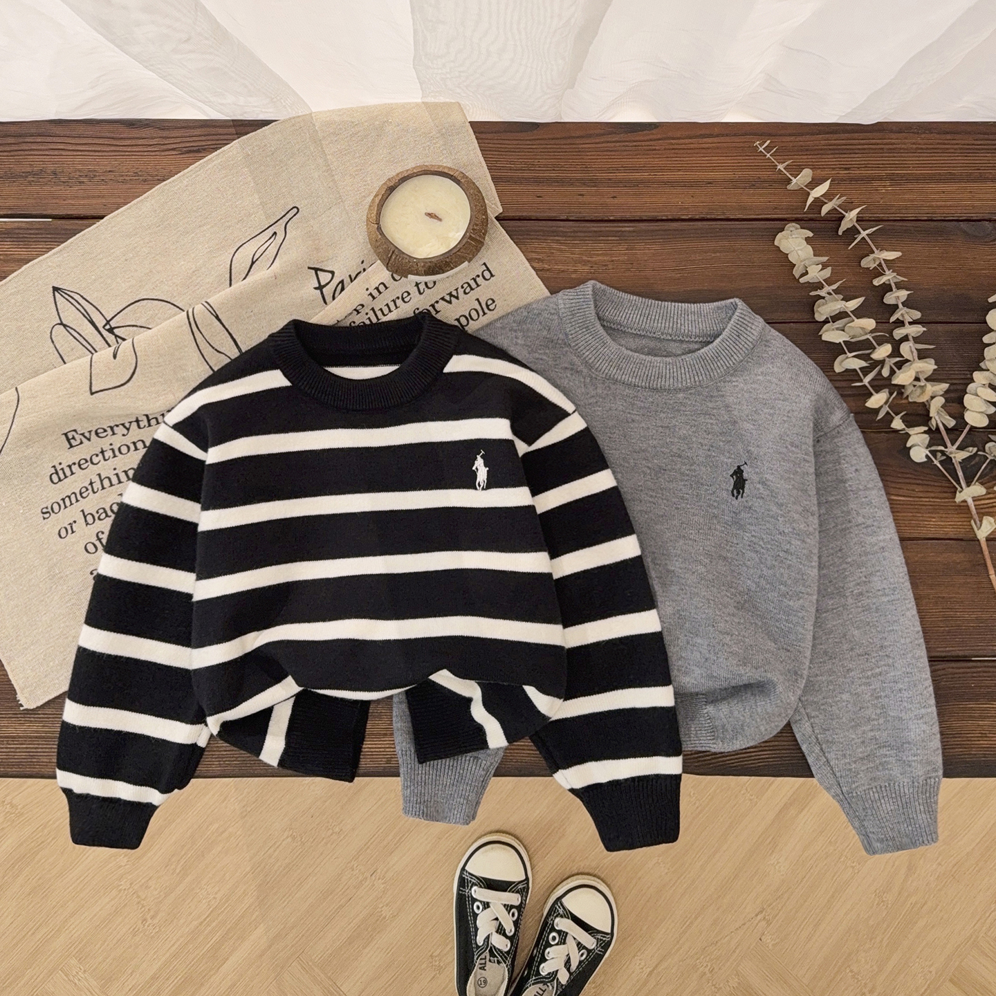 男童毛衣条纹儿童羊绒衫