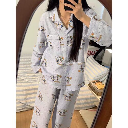 日本GP睡衣女春秋可爱少女长袖