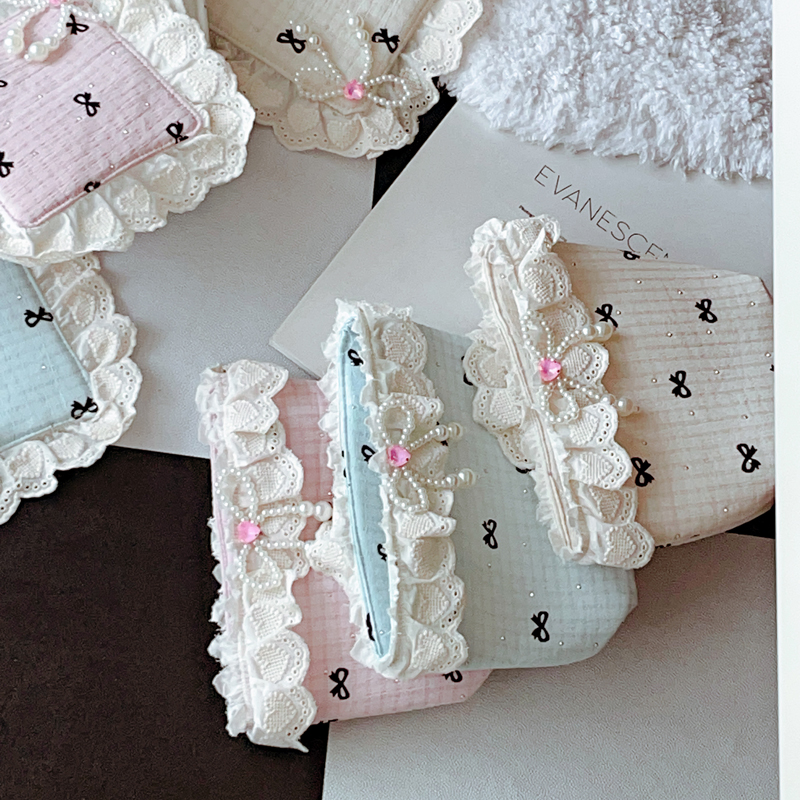 日本代购GP蝴蝶结可爱拉链化妆包