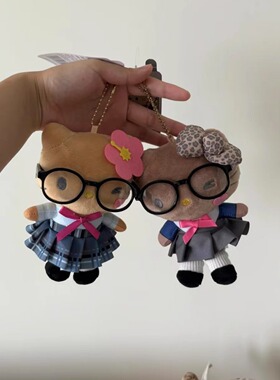 日本制服kitty包包挂件可爱毛绒公仔玩偶书包挂饰女背包饰品