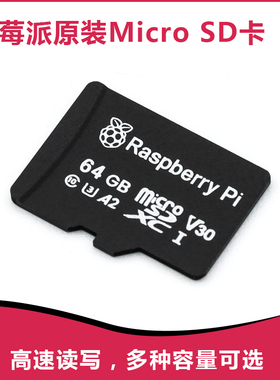 树莓派官方原装微型SD内存卡 TF储存卡 SSD固态硬盘Pi 5/4/3/Zero
