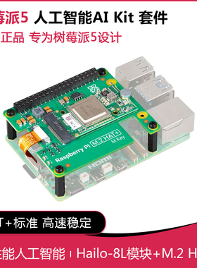 树莓派Pi5 官方AI Kit Hailo8L人工智能 AI HAT+扩展板13/26Tops