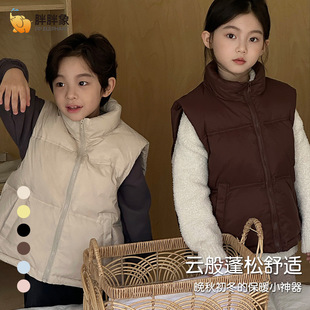 2025秋冬新款男女儿童小孩中大童坎肩保暖羽绒服马甲内心短款百搭