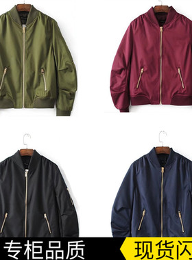 2025冬季夹棉飞行员夹克衫宽松军绿短款棒球服棉衣女潮情侣男外套