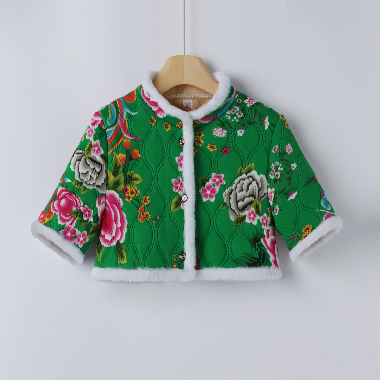 东北风大花护肩马夹女中老年秋冬居家睡觉加绒保暖坎肩护肩颈棉衣