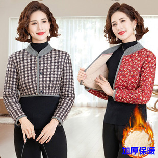 中老年长袖 小坎肩夹棉德绒居家马甲妈妈秋冬护肩周炎保暖睡觉护腰