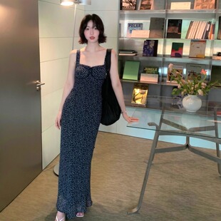 复古碎花背心吊带连衣裙 法式 酒午自制复古2025新款 黛汐