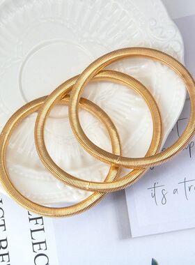 弹簧手环手饰不锈钢个性创意女