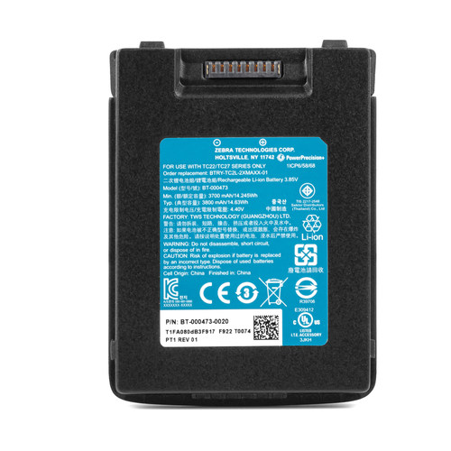 全新原装斑马TC22 TC27 T-000473-0020 HC20 BTRY-TC2L-2XMAWX-01
