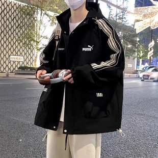 奥莱专柜夹克男秋冬新款美式时尚潮流防风防水加绒保暖青少年外套