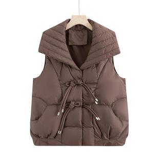 妈妈装 设计感小众小个子加厚坎肩背心棉衣马夹外套 国风马甲女冬季