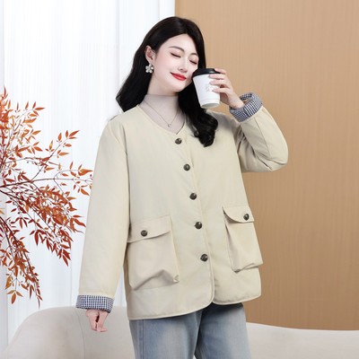 中老年冬装保暖薄款棉服洋气外套妈妈装小棉衣外套洋气秋冬棉袄