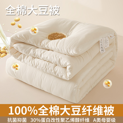 纯棉大豆纤维被子冬被加厚保暖被芯单人春秋款学生宿舍四季通用