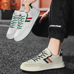 男鞋2025新款软底透气舒适百搭休闲板鞋运动厚底增高小白潮鞋板鞋