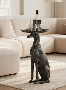 创意大型落地狗角几摆件现代客厅沙发旁轻奢高级感乔迁新居礼物