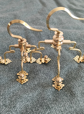 全铜红子贝鸟笼钩点壳十三太保黄铜白铜形靛颏笼钩