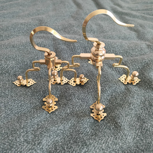 全铜红子贝鸟笼钩点壳十三太保黄铜白铜形靛颏笼钩