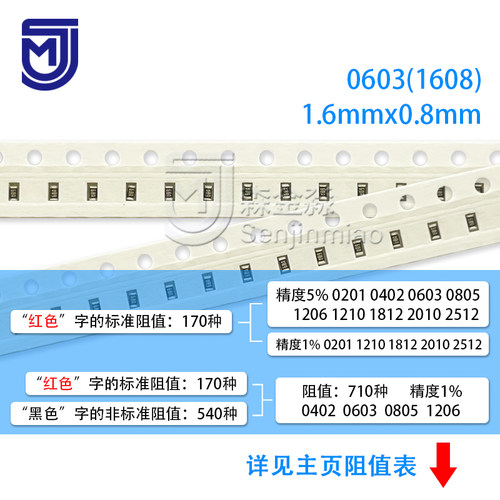 品牌国巨阻值齐全独立标签