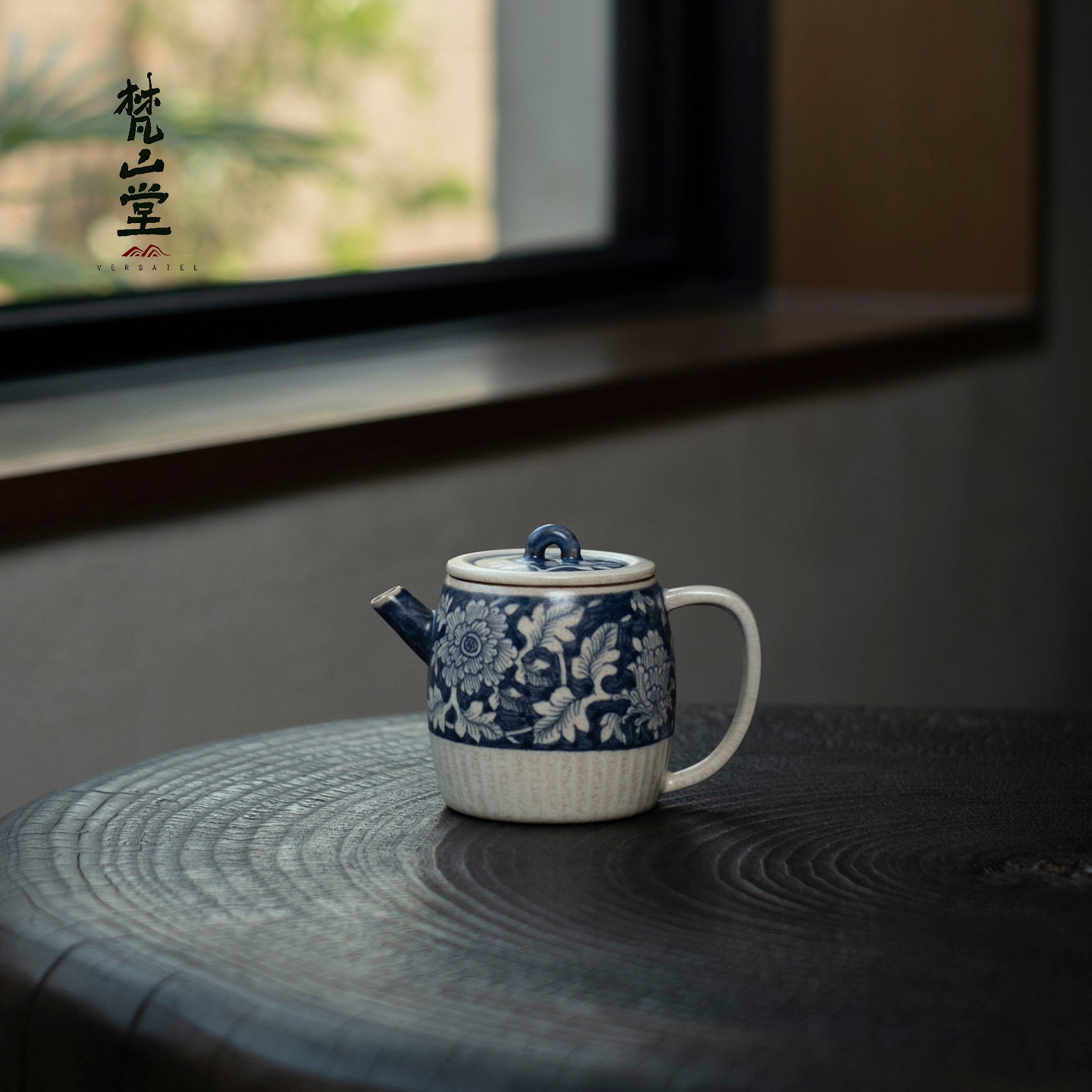 梵土堂牡丹室闲小品新中式青花瓷茶壶陶瓷手绘花纹泡茶壶功夫茶具