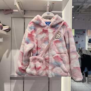 印花渐变百搭运动休闲外套L126G015 女童时尚 斯凯奇儿童26春季 新款