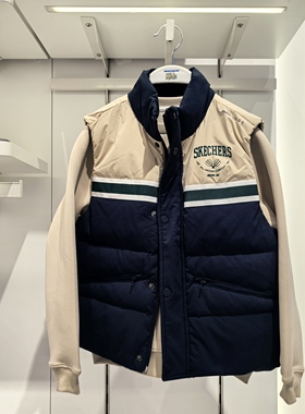 斯凯奇2025新款男童儿童运动卫衣马甲背心外套L425B004/L425B003