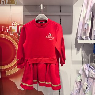 斯凯奇儿童2026春季 运动休闲连衣裙L126G021 新年系列女童时尚