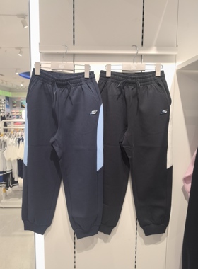 斯凯奇儿童2025秋季新款儿童休闲运动裤长裤卫裤  P325B005