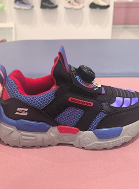 斯凯奇儿童2025年春季新款男童时尚舒适闪灯休闲运动鞋400170L