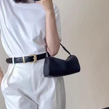 画颜女2024新款笔袋包牛皮手拎包90s真皮迷你腋下TR手提笔筒包