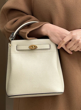 画颜 王珞丹同款真皮时尚通勤手提单肩包女包斜挎Islington水桶包