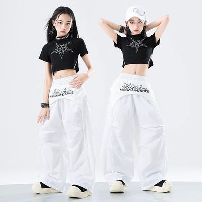 女童爵士舞街潮服夏季款jazz练功表演服装儿童模特个性时尚走秀服