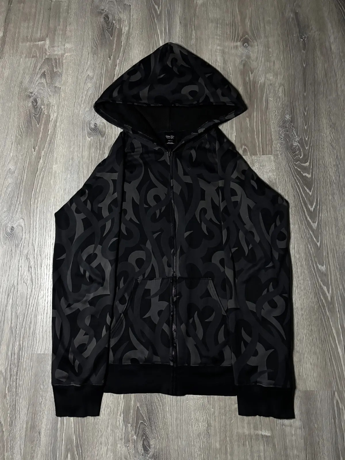thumbnail for Independent Number(N)ine style aw04 Black Tribal Heart black thorn hoodet