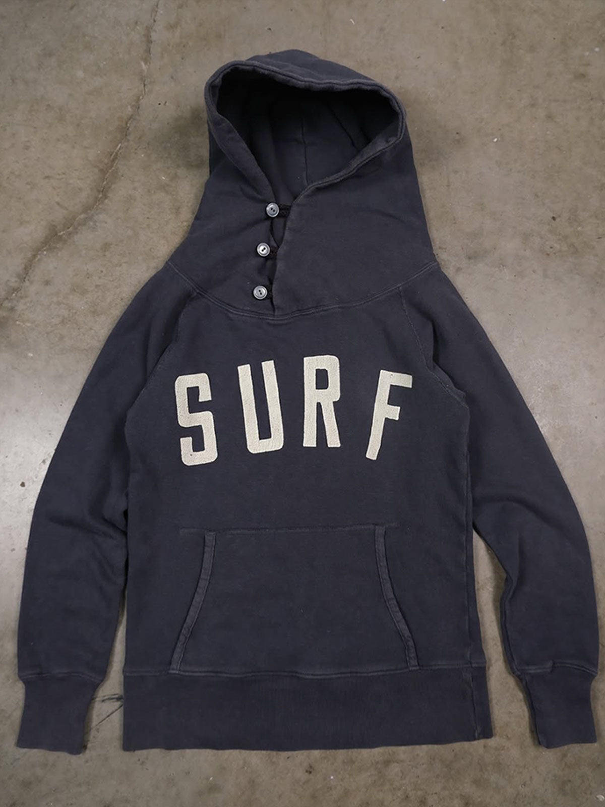 thumbnail for Surf Spell Out Button Hoodie Surfing Letter Button Hoodie Pullover Sweatshirt