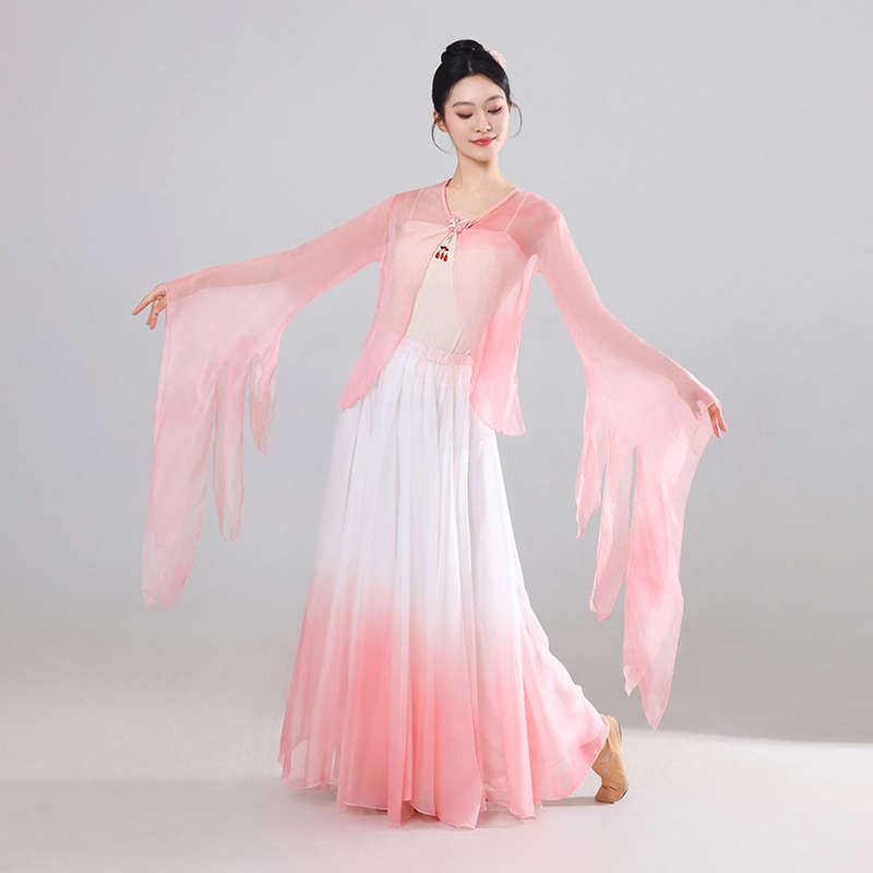 古典女飘逸舞蹈服仙气古风演出服
