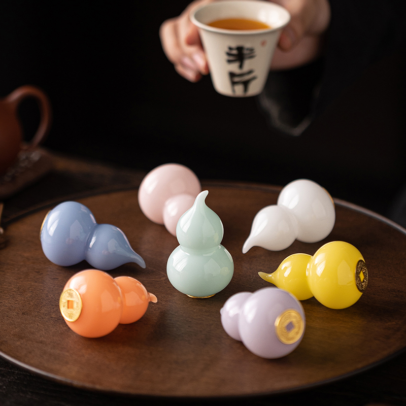 小葫芦七彩茶宠摆件精品可养