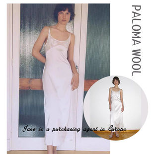 ?国现 西班牙 PALOMA WOOL 半透蕾丝纯欲风露背吊带连衣裙