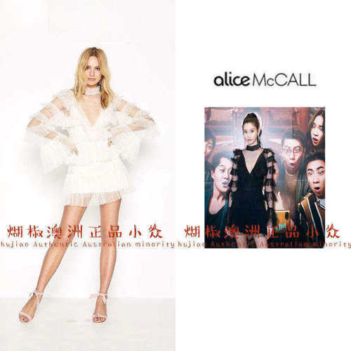 煳椒 澳洲Alice McCall 周冬雨同款蕾丝蛋糕裙长袖短款连衣裙