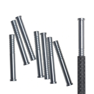 12个6.2mm加长铝座螺纹箭头箭杆连接座44格令射箭弓箭配件