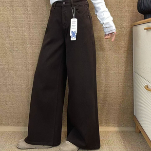 女高腰显瘦四面弹十分云朵阔腿裤 阔腿裤 子薄绒7060 25冬季 King窄版