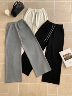 窄版春款JJ良品2026韩版显瘦百搭休闲裤女高腰直筒阔腿裤