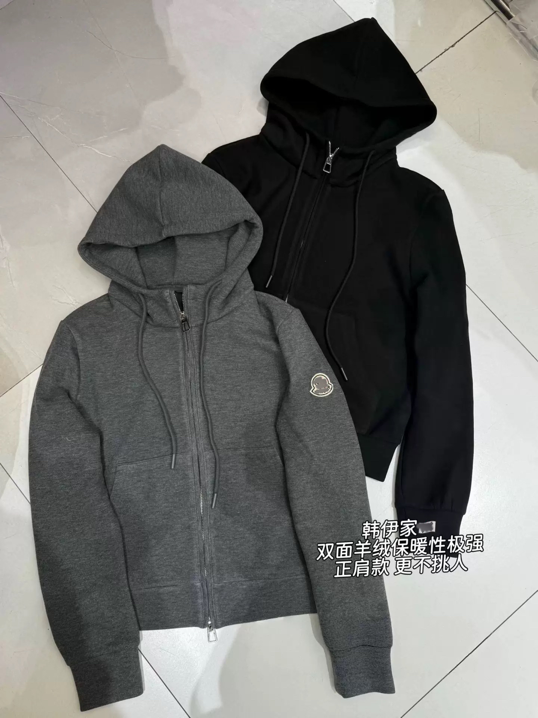 韩伊hanyi正品25冬款设计感羊绒拉链保暖外套女百搭洋气上衣女潮