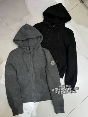 韩伊hanyi正品25冬款设计感羊绒拉链保暖外套女百搭洋气上衣女潮