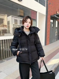 连帽宽松羽绒服女冬季中长款收腰显瘦保暖外套新款黑色百搭时尚潮