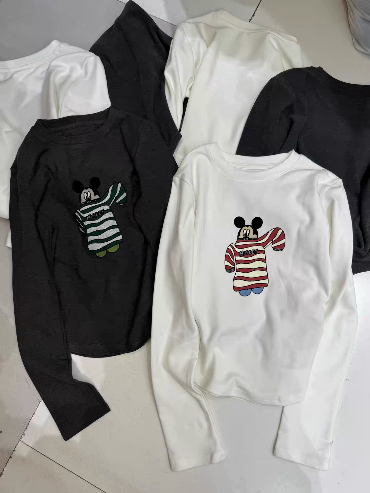 韩伊hanyi正品冬款韩版卡通米奇德绒保暖长袖小个子T恤打底衫