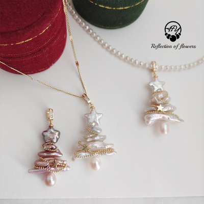 巴洛克圣诞树项链胸针吊坠