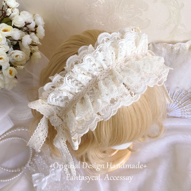 生成色发带软妹发饰手工蕾丝头饰